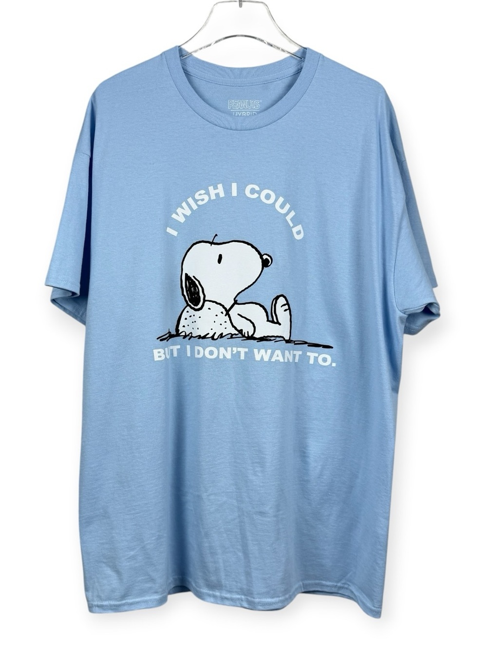 Snoopy Light Blue T-Shirt “I Wish I Could" Men’s Size XL NWOT